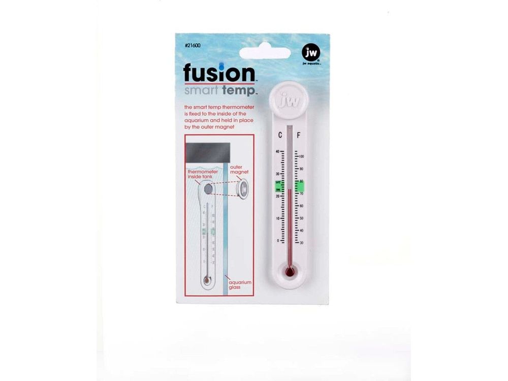 JW Pet Fusion Smart Temp Aquarium Thermometer White, 1ea/One Size