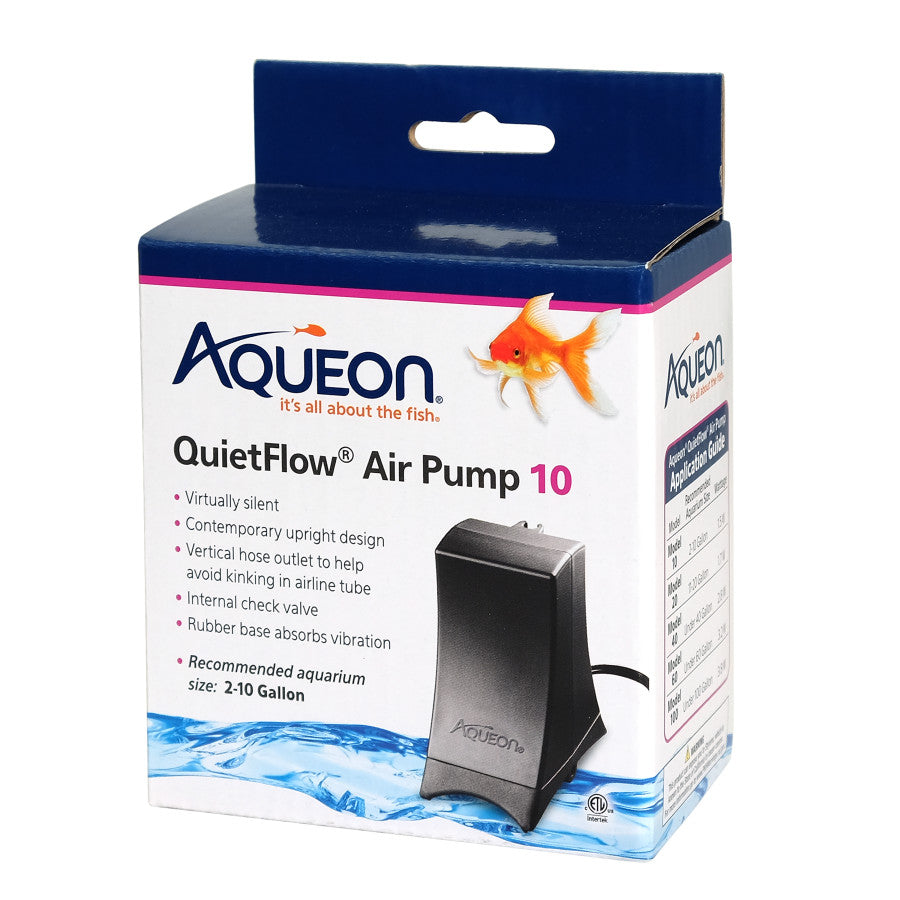 Aqueon QuietFlow Air Pump Black, 1ea/10