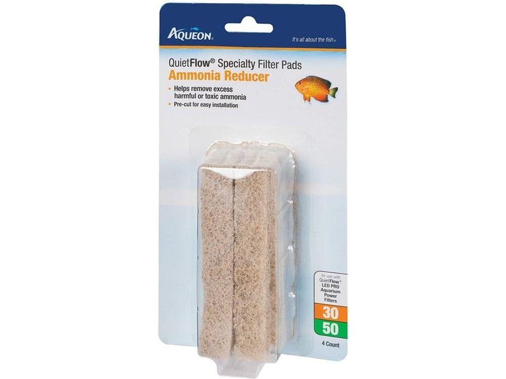 Aqueon QuietFlow Specialty Filter Pads Ammonia Reducer 30/50 - 4pk Fish Supplies Aqueon