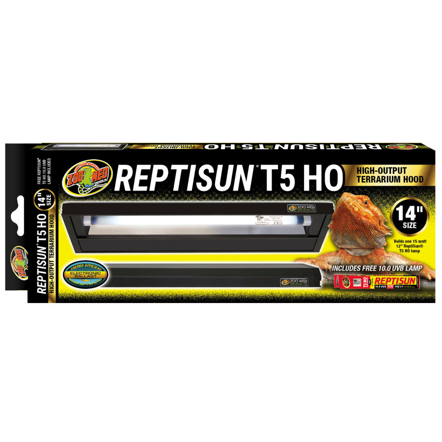 Zoo Med ReptiSun T5 HO Terrarium Hood w/ 10.0 Bulb 1ea/14 in Zoo Med 