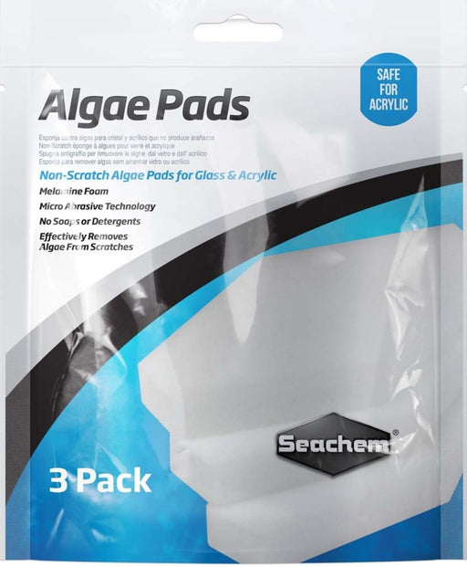 Seachem Laboratories Algae Pad for Glass & Acrylic Aquariums White, 1ea/25 mm, 3 pk