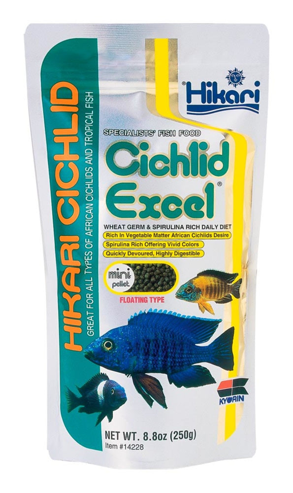 Hikari Cichlid Mini Excel Pellets Fish Food 8.8 oz