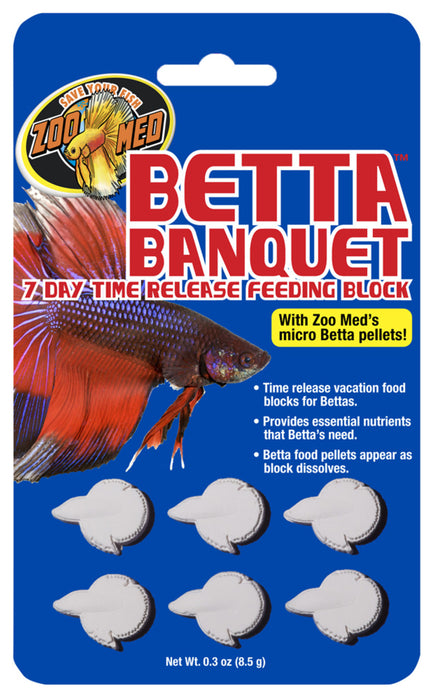 Zoo Med Betta Banquet 7 Day Release Fish Feeding Block 1ea/0.3 oz
