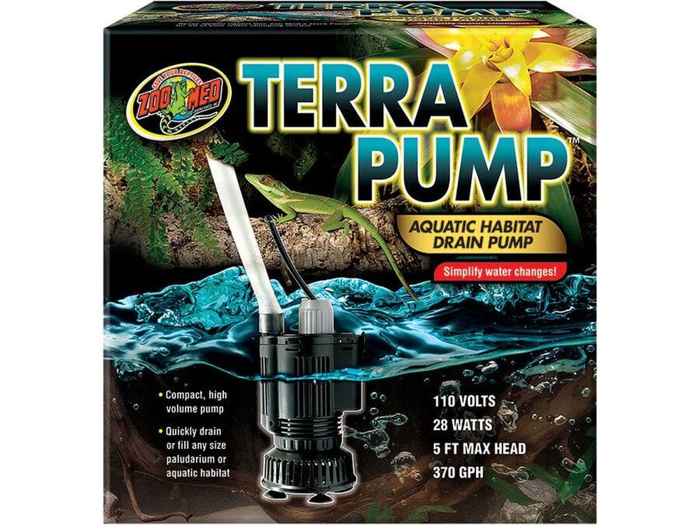 Zoo Med Terra Pump Aquatic Habitat Drain Pump 1ea/370 GPH