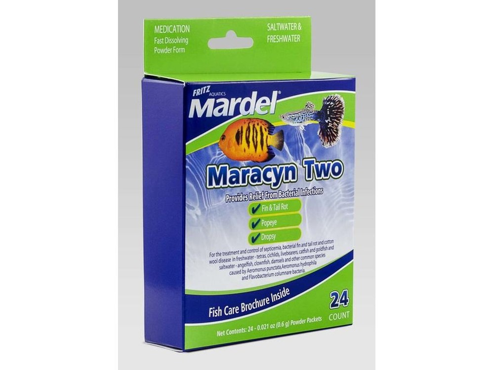 Mardel Maracyn 2 Antibacterial Medication 1ea/0.021 oz, 24 ct