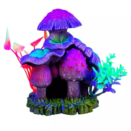 Marina iGlo Ornament Mushroom House with Plants, 6"15cm fish supplies marina 