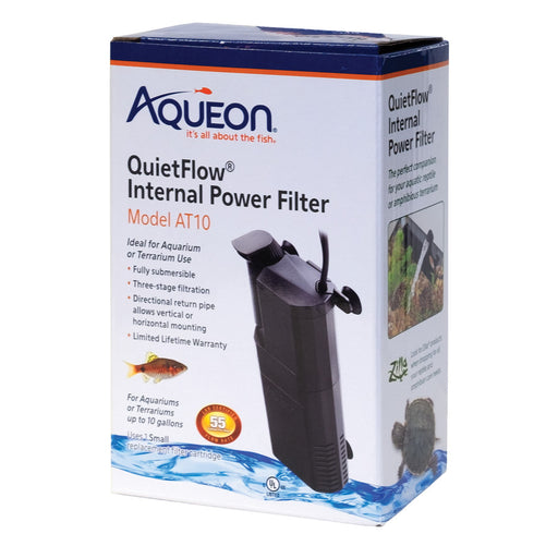 Aqueon QuietFlow Internal Power Filter AT10, 1ea/10 gal