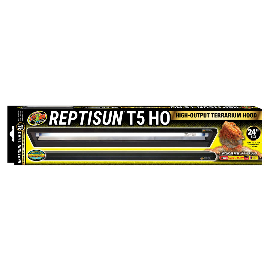 Zoo Med ReptiSun T5 HO Terrarium Hood w/ 10.0 Bulb 1ea/24 in Zoo Med 