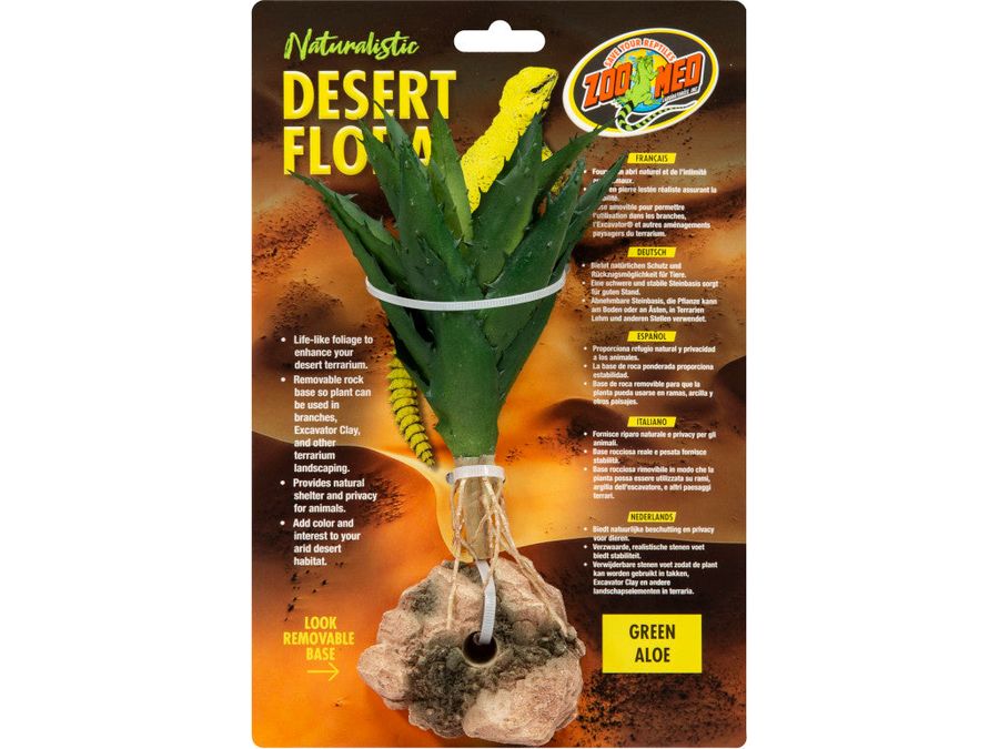 Zoo Med Desert Flora Plant Green Aloe, 1ea/One Size