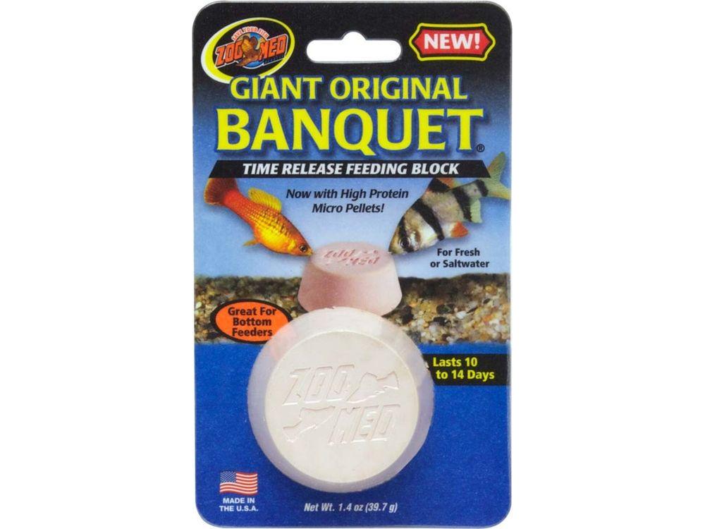 Zoo Med Original Banquet Fish Feeding Block 1ea/1.4 oz, Giant fish food Zoo Med Aquatic