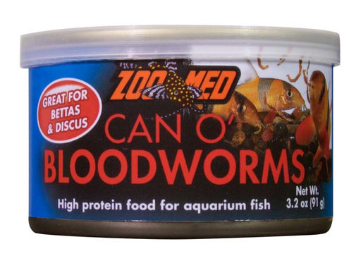 Zoo Med Can O' Bloodworms Freeze-Dried Fish Food 1ea/3.2 oz
