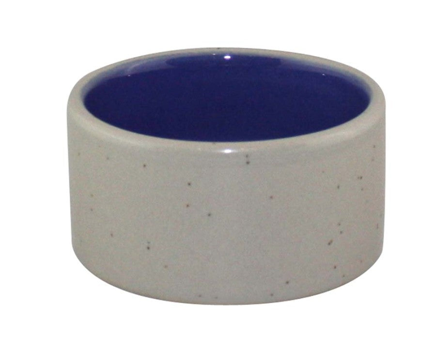 Spot Crock Small Animal Dish Blue, Grey Spot 