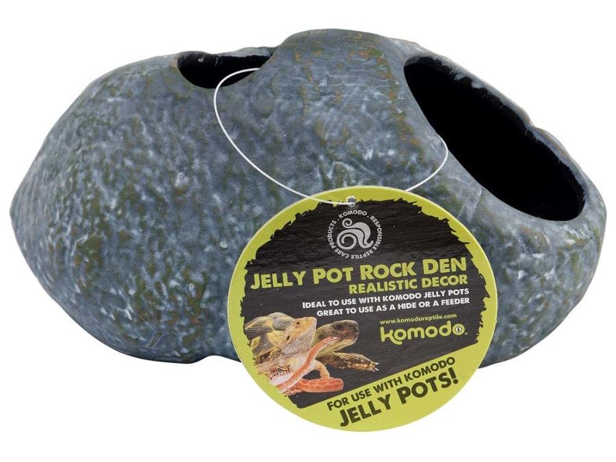 Komodo Jelly Pot Rock Den Terrarium Ornament Grey, 1ea/SM