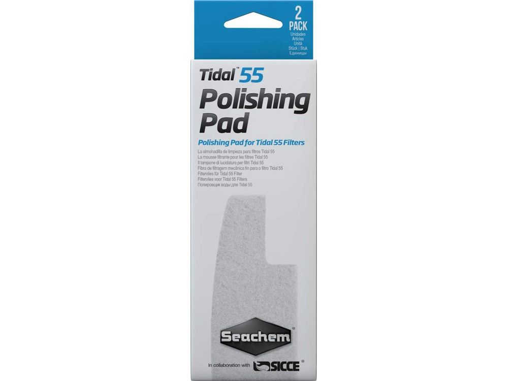 Seachem Laboratories Tidal Polishing Pad For Tidal 55 Filters, White, 1ea/2 pk