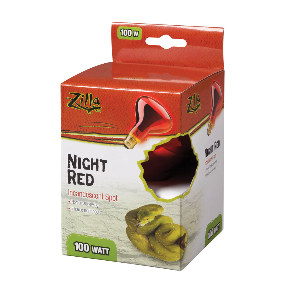 Zilla Night Red Incandescent Spot Bulb, 100w