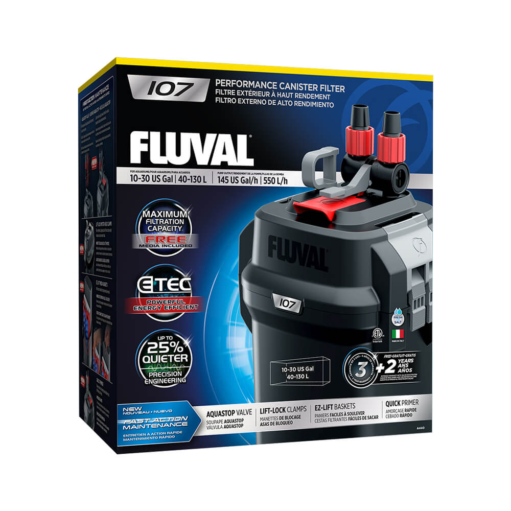 Fluval 107 External Filter 120Vac, 60Hz (10-30gal)