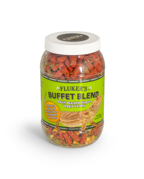 Fluker's Buffet Blend for Adult Bearded Dragons - Veggie Variety, 4.5oz