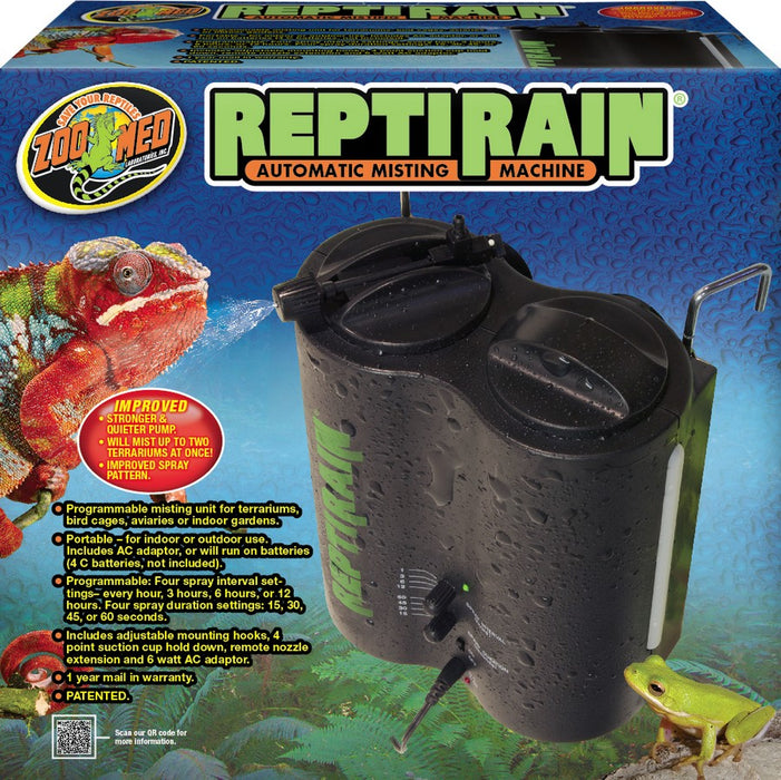 Keep your pet reptile or amphibian well hydrated with the Zoo Med Repti Rain Automatic Misting Machine, available at Reptile Supply!