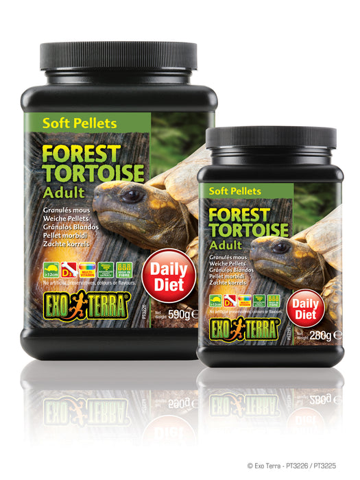 Exo Terra Adult Forest Tortoise Food - Soft Pellets, 9.8oz