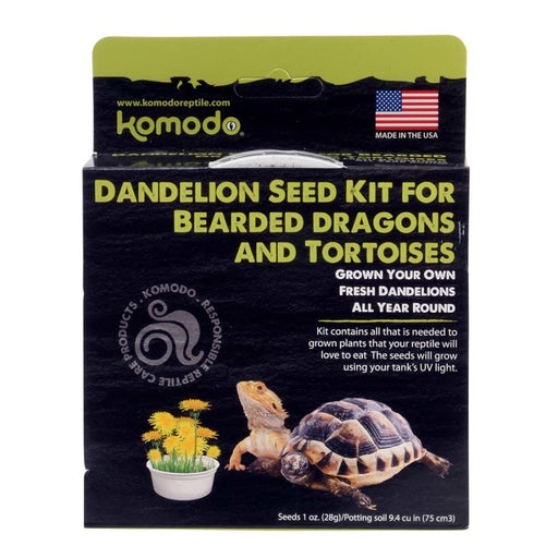 Komodo Grow Your Own Dandelion Seed Kit for Bearded Dragon & Tortoise 6.5 in