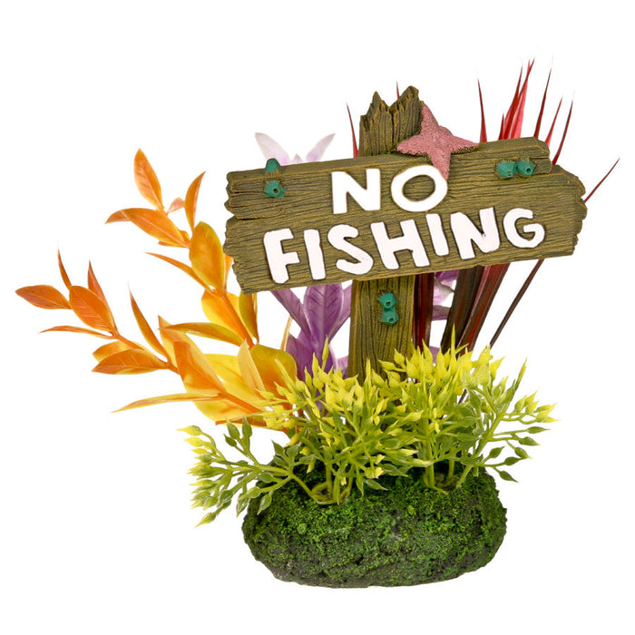 Blue Ribbon Pet Products Exotic Environments No Fishing Sign Multi-Color 1ea/6.25 in, Large