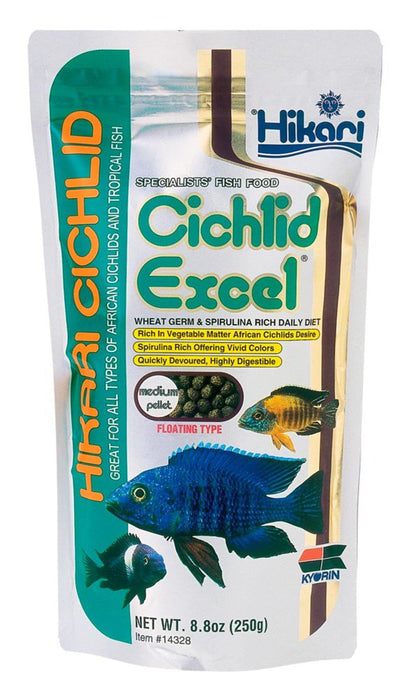 Hikari Cichlid Medium Excel Pellets Fish Food 8.8 oz
