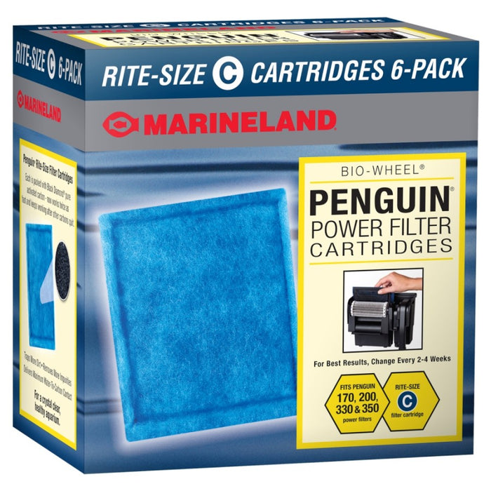 Marineland Replacement Cartridge for Penguin- Rite-Size C, 6 pk