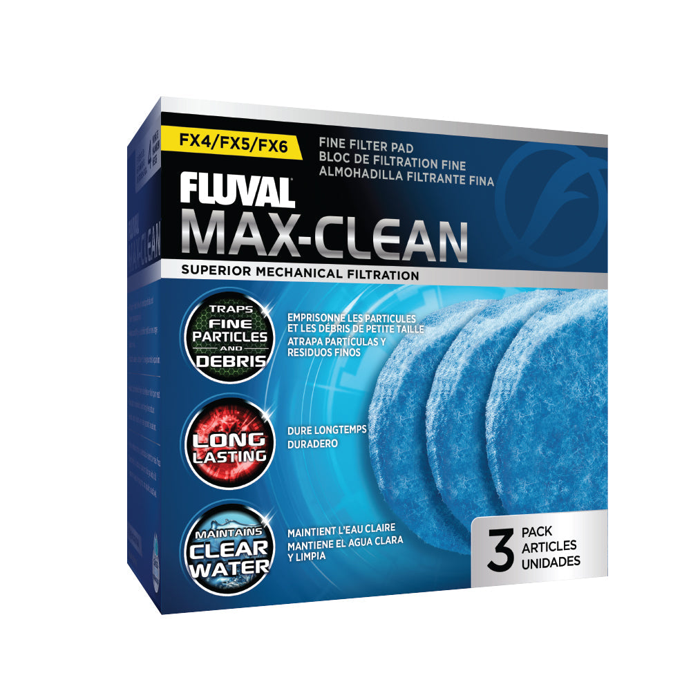 Fluval Max-Clean Fine Filter Pad, FX4/FX5/FX6, 3pk