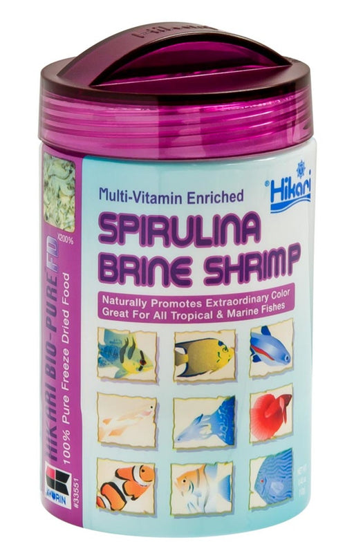 Hikari Bio-Pure Spirulina Brine Shrimp Freeze Dried Fish Food 0.42 oz