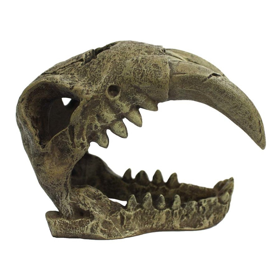 Komodo Larger Saber Tooth Reptile Hideout Gray LG
