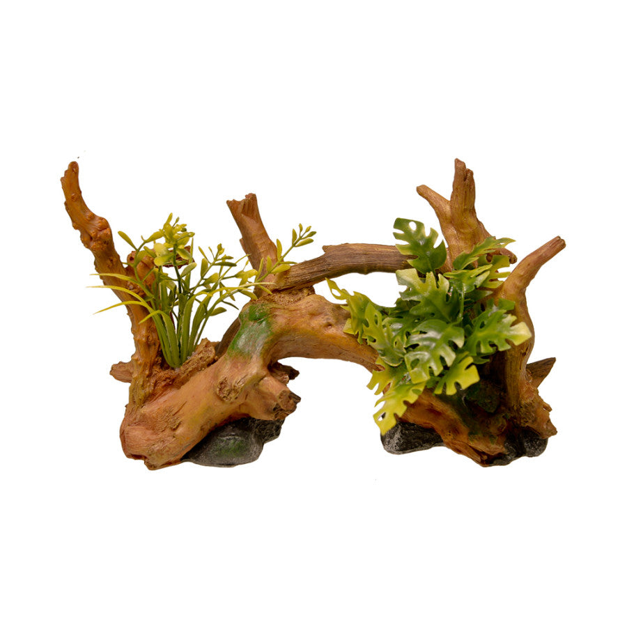 Blue Ribbon Pet Products Exotic Environments Centerpiece Driftwood with Plants Brown, Green 1ea/5.7 in, SMall